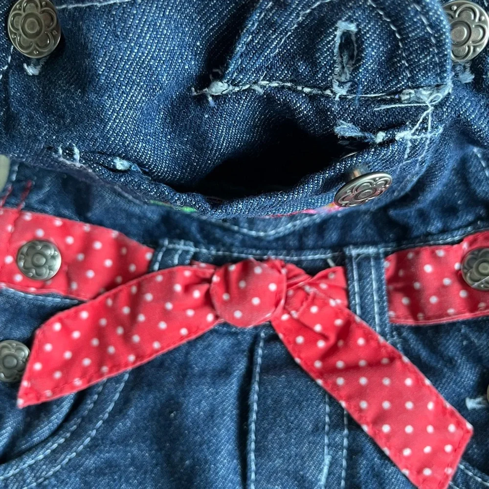 Denim Blue Infant Toddler Infant Girl Overall Shorts Size 12 Months
